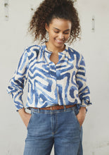 Blue Graphic Print Blouse