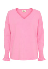 Soft Knit V-Neck Jumper - Pink