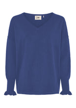 Soft Knit V-Neck Jumper - Blue