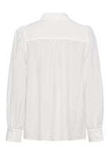 White Lace Detail Button-Up Blouse