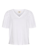 V-Neck Puff Sleeve Top - White