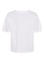 V-Neck Puff Sleeve Top - White