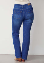 Mid Wash Straight Leg Jeans