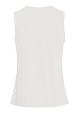 Lace Trim Ribbed Vest Top - White
