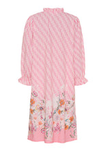 Pink Stripe Floral Border Dress