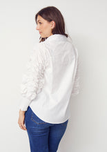 Ruched Sleeve White Shirt