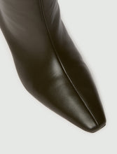Knee-High Leather Look Heeled Boots