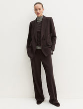 Chocolate Brown Double-Breasted Blazer