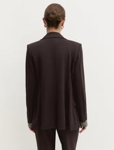 Chocolate Brown Double-Breasted Blazer