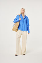 Blue Scenic Print Shirt