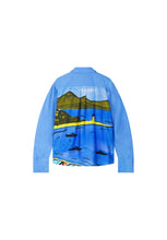 Blue Scenic Print Shirt