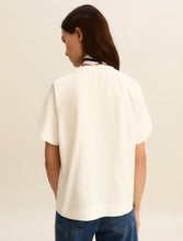 T-Shirt with Matching Neck Scarf - Cream