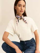 T-Shirt with Matching Neck Scarf - Cream