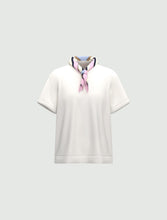 T-Shirt with Matching Neck Scarf - Cream