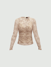 Graphic Reptile Print Tulle Top