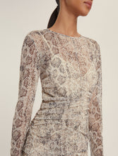 Graphic Reptile Print Tulle Top