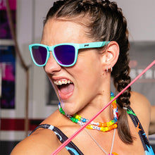 Electric Carnival Sunglasses - Teal & Purple