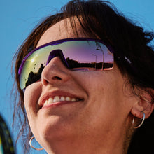 Purple Sport Shield Sunglasses