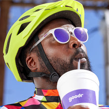 Transparent Round Frame Mirrored Sunglasses