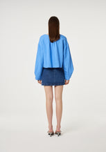 Light Blue V-Neck Blouse