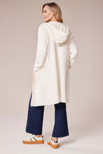 Long Hooded Knit Cardigan
