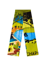 Scenic Print Wide Leg Trousers