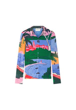 Scenic Print Button Shirt