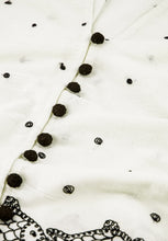 Embroidered Button Front Blouse