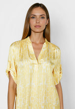 Yellow Print Midi Dress
