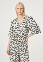 Fish Print Cropped Shirt