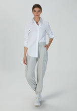 Cotton Shirt with Decorative Collar - White