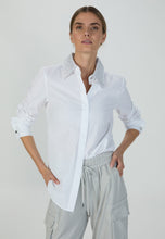 Cotton Shirt with Decorative Collar - White