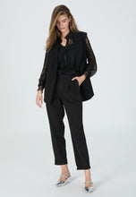 Blouse with Lace Trims - Black