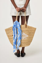 Blue Fish Print Scarf