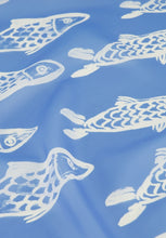 Blue Fish Print Scarf