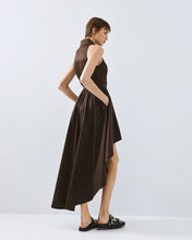 Chocolate High-Low Belted Dress