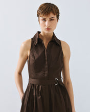Chocolate High-Low Belted Dress