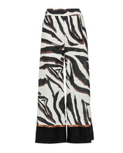 Zebra Print Wide-Leg Trousers