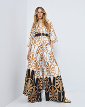 Geometric Print Wide-Leg Trousers