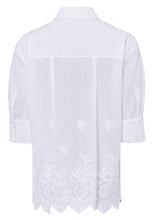 Shirt Blouse in Embroidered Cotton - White