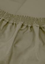 Khaki Faux Leather Trousers