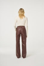 Mocha Brown Faux Leather Trousers