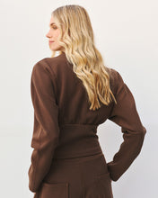 Coffee Cinched Waist Top