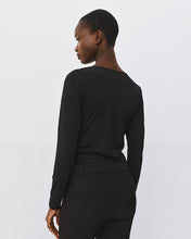 Black Sparkle Cowl Neck Top