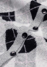 Argyle Heart Knit Cardigan