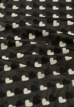 Heart Print Mesh Top