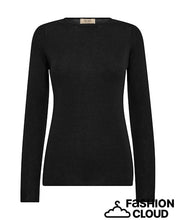 Classic Black Fine Knit Jumper