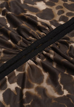 Animal Print Ruched Mesh Shirt