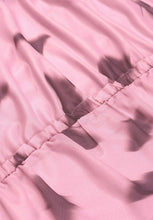 Pink Printed Ruched Midi Dress