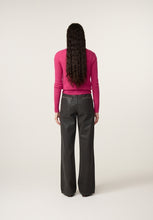 Pink Contrast Collar Knit Polo